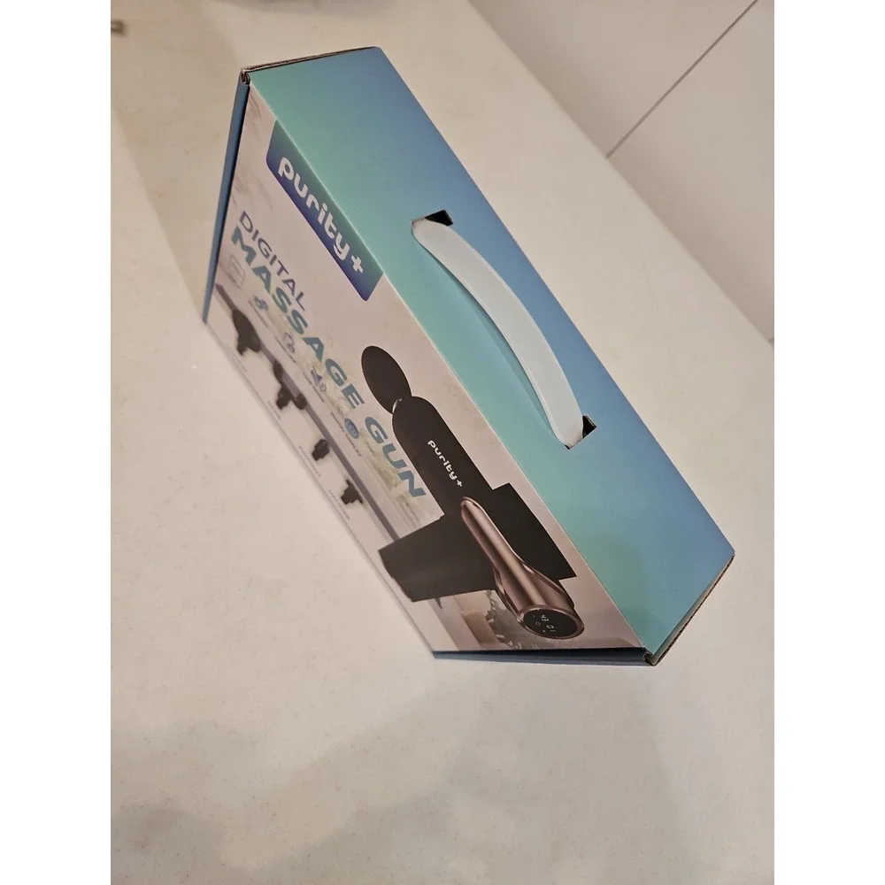 Purity +‎ Compact Massage Gun 4 Attachments, USB Charging New In Box $55retail